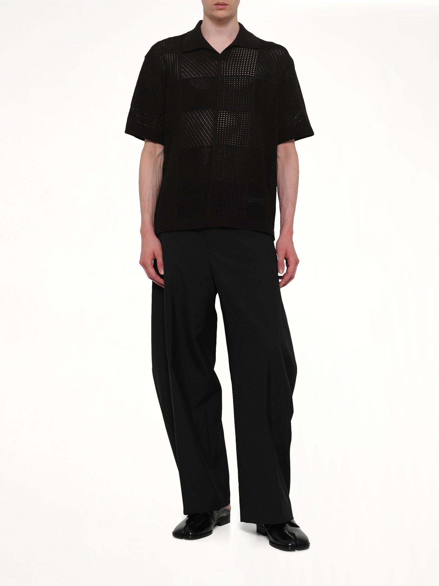 WOOYOUNGMI Knitted Shirt (Black)