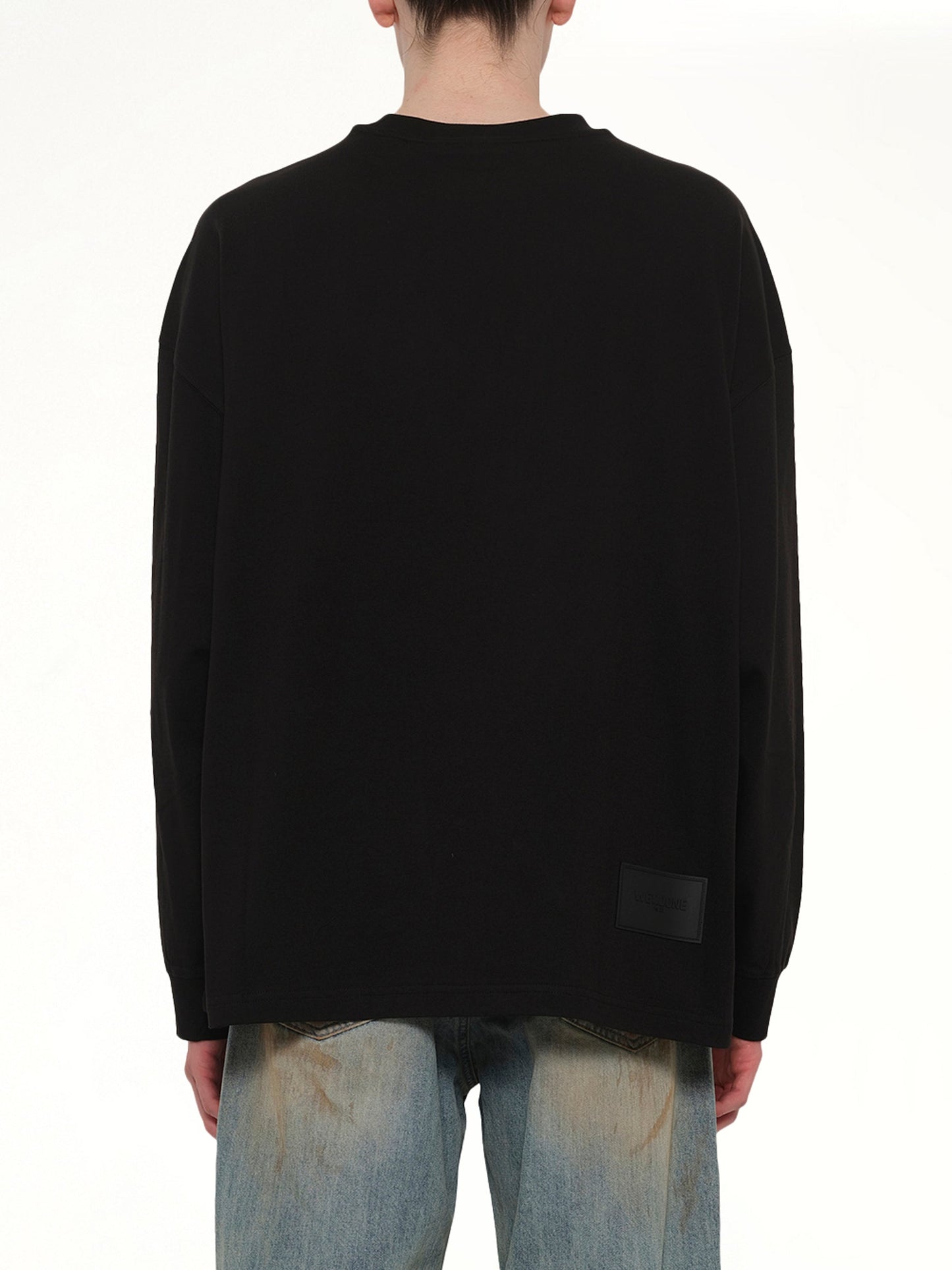 WE11DONE Multi Logo Long Sleeve T-Shirt (Black)