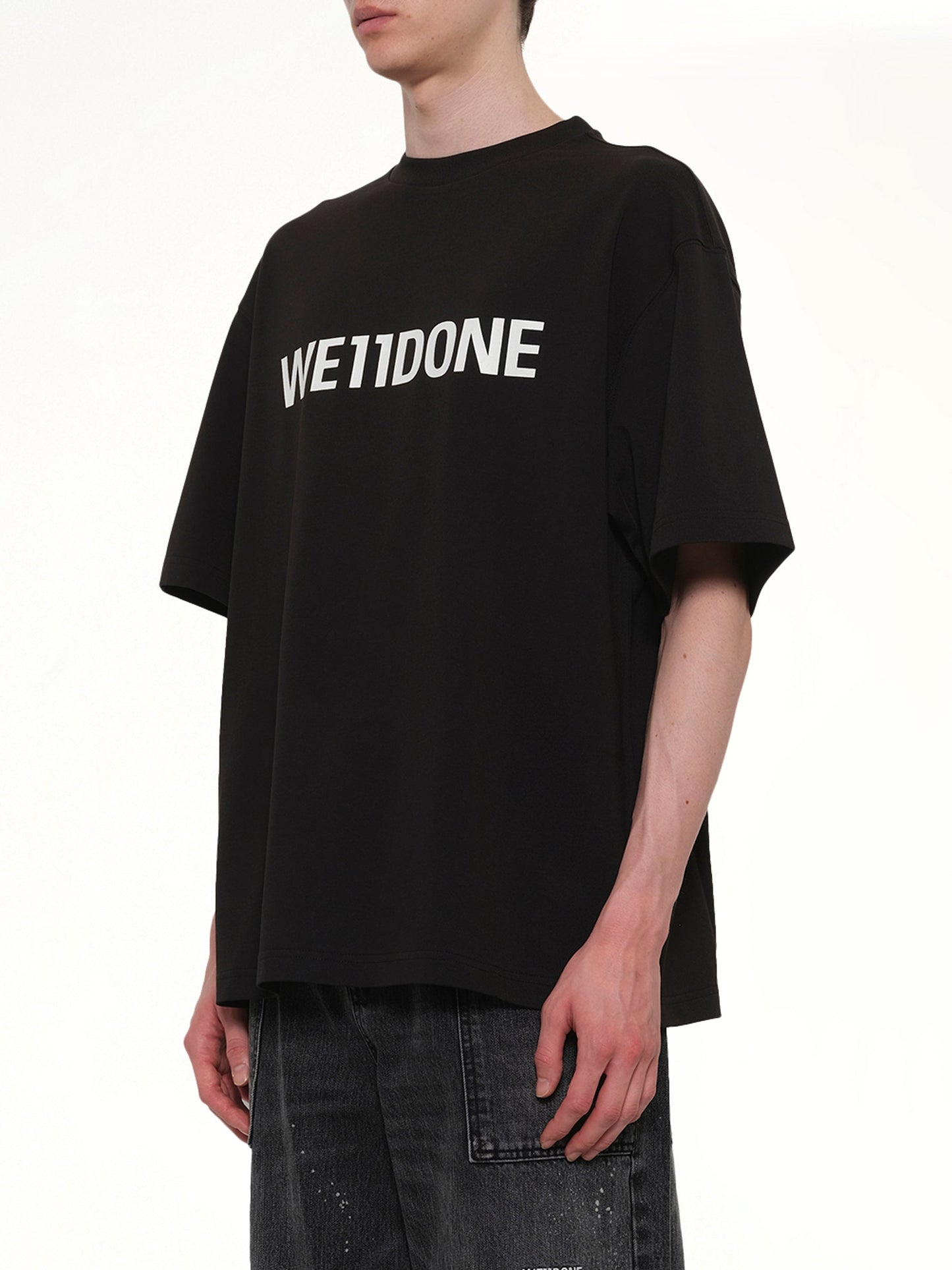 WE11DONE Basic Logo Large T-Shirt (Black)