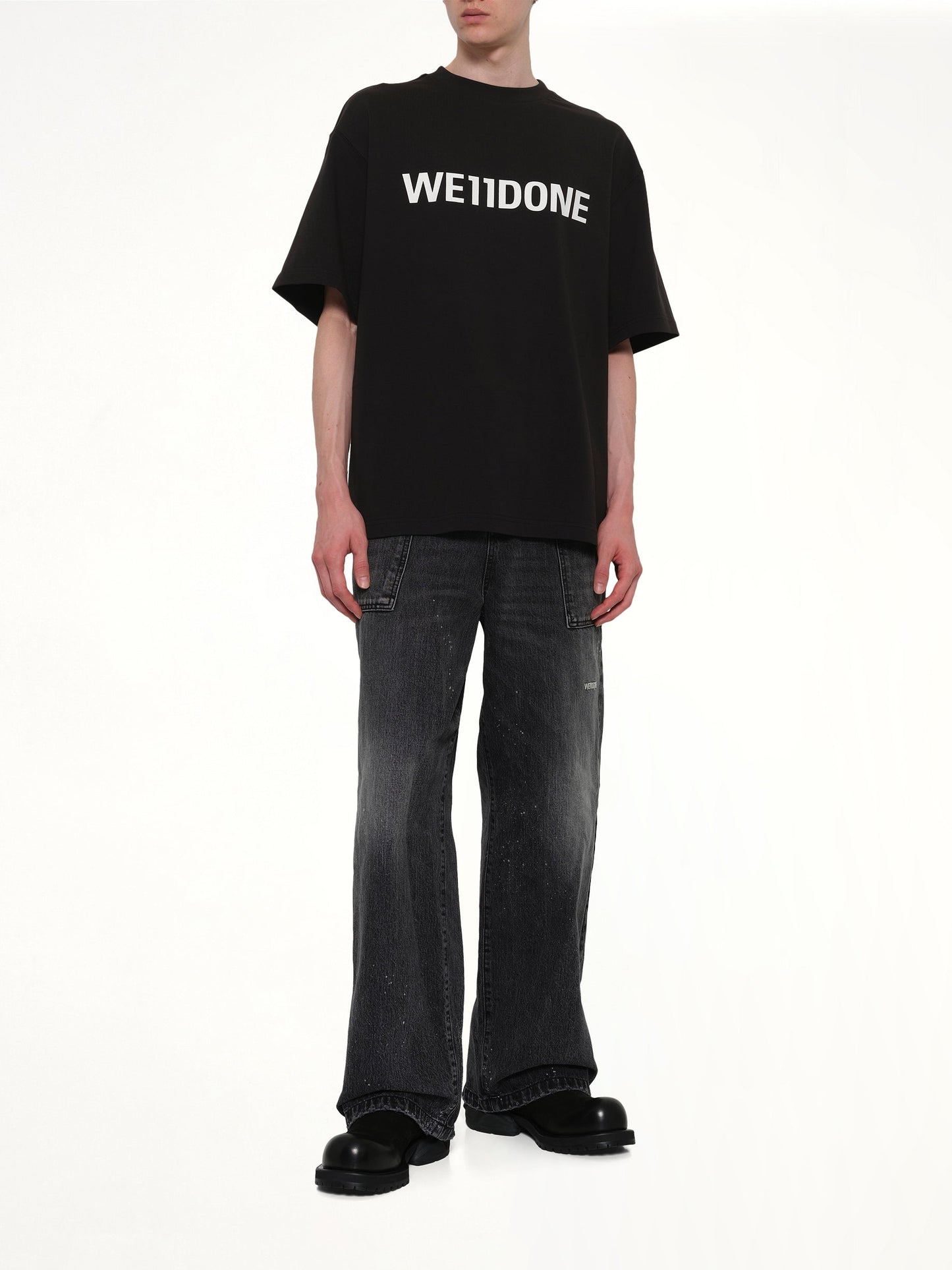 WE11DONE Basic Logo Large T-Shirt (Black)