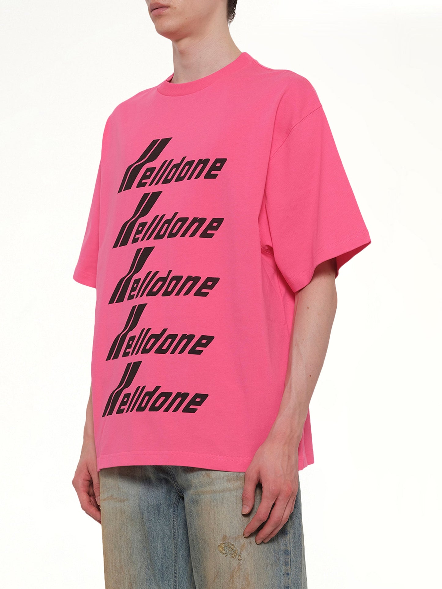 WE11DONE Classic Front Logo T-Shirt (Pink)