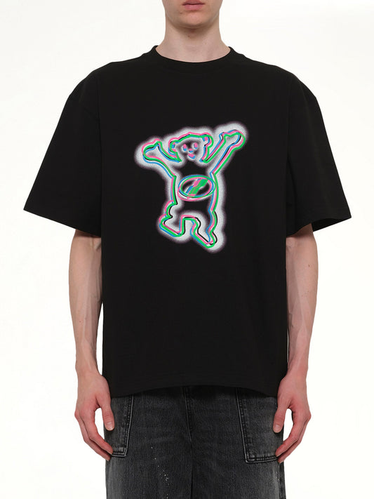 Image of T-Shirts. Product name - Colourful Teddy Print T-Shirt in Black colour by brand - WE11DONE