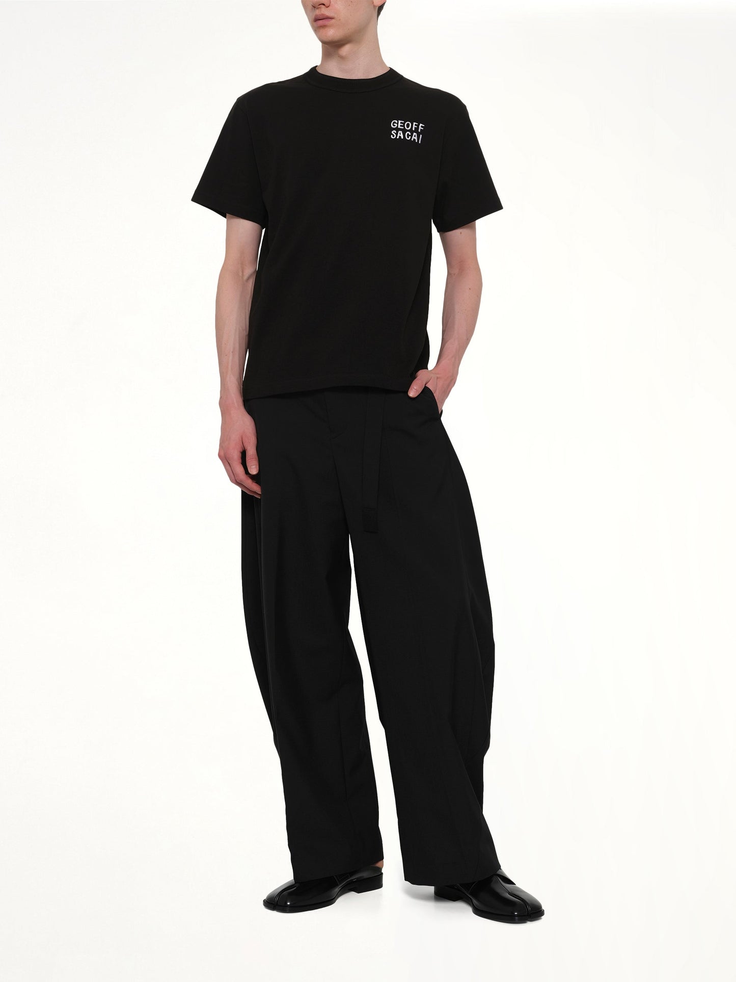 Geoff Sacai Embroidery T-Shirt (Black)