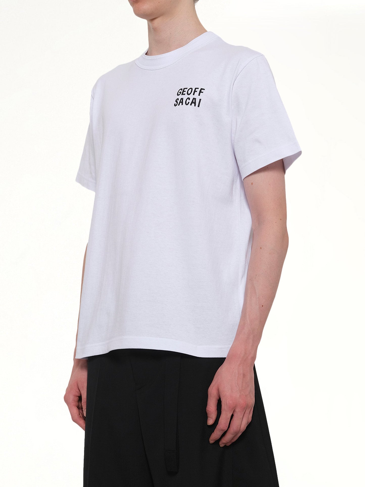 Geoff Sacai Embroidery T-Shirt (White)