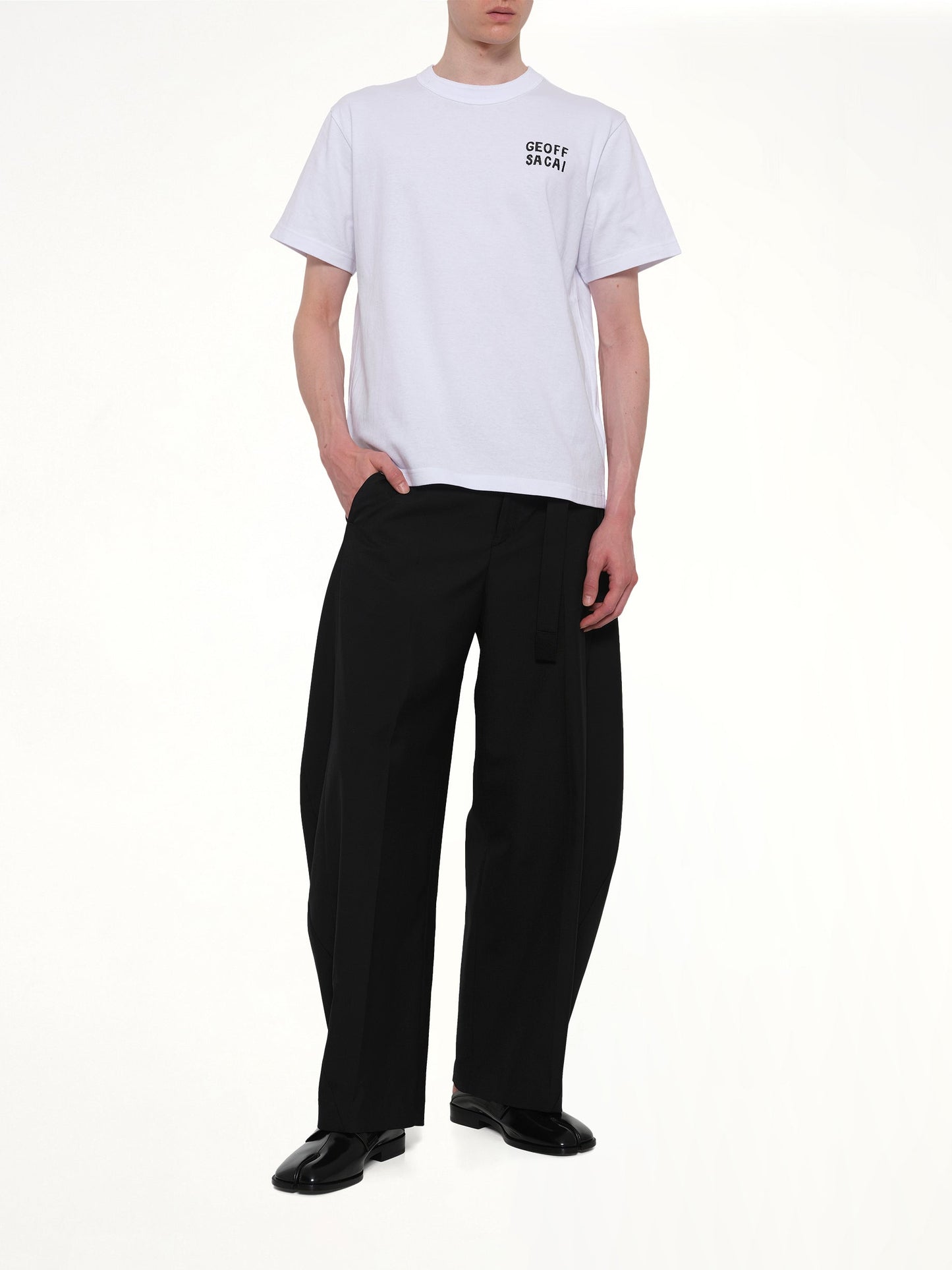 Geoff Sacai Embroidery T-Shirt (White)