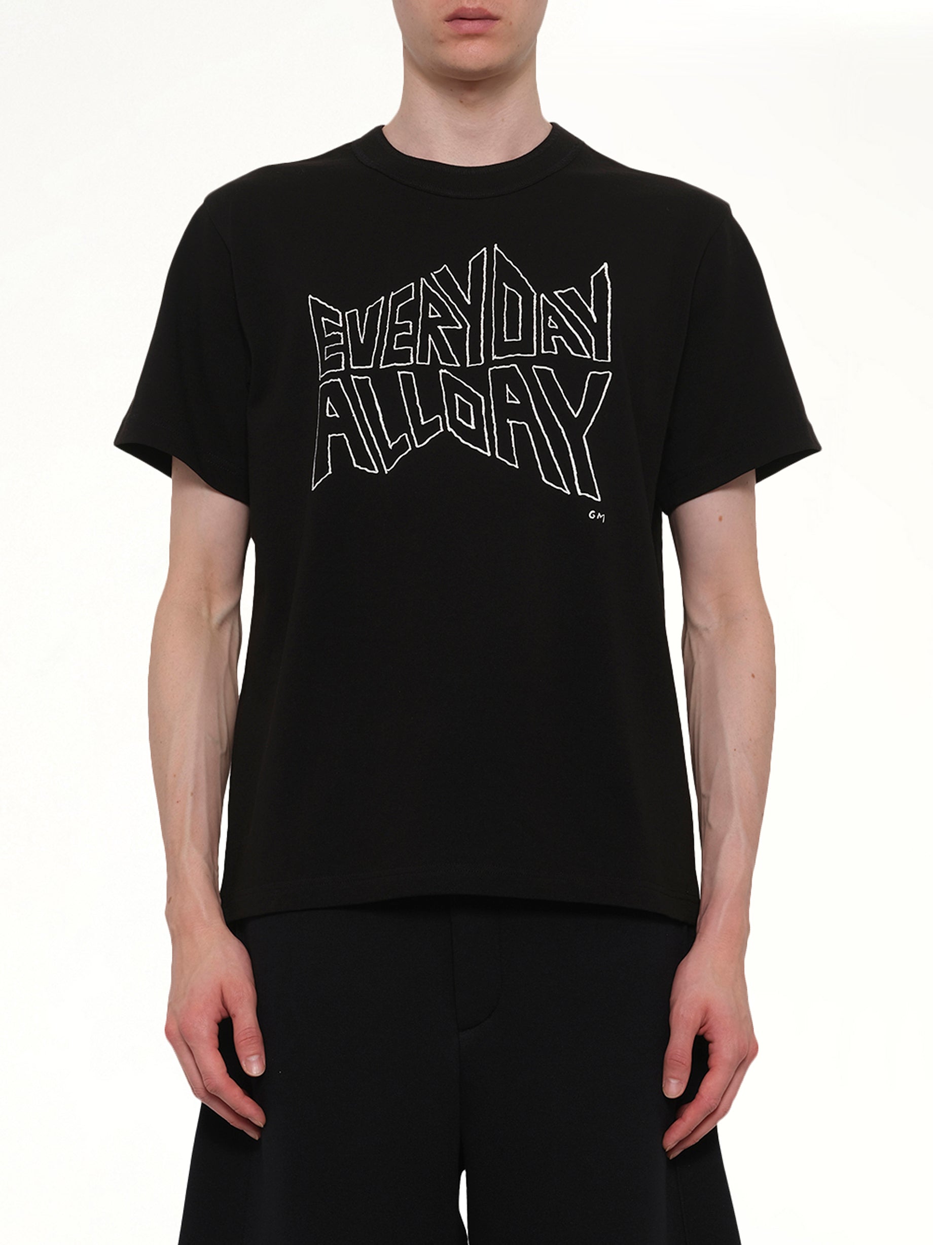 Image of T-Shirts. Product name - Geoff Sacai Print T-Shirt in Black colour by brand - SACAI