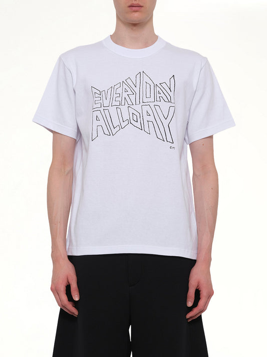 Image of T-Shirts. Product name - Geoff Sacai Print T-Shirt in White colour by brand - SACAI