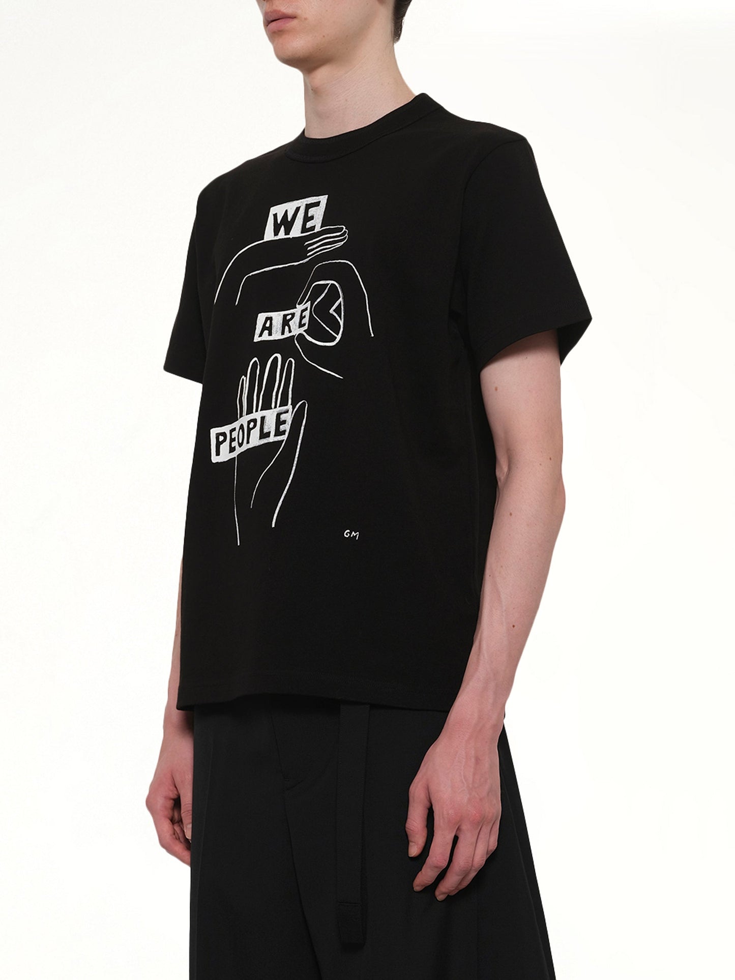 SACAI Geoff "We Are People" T-Shirt (Black)