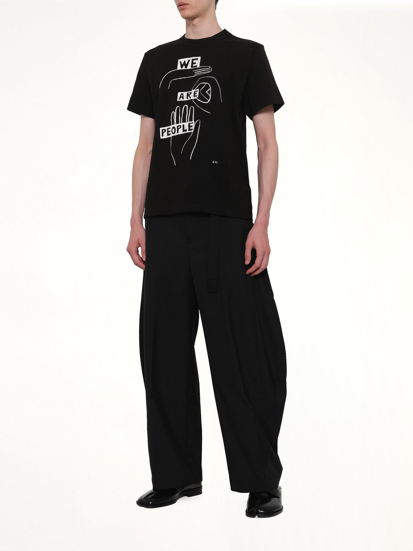 SACAI Geoff "We Are People" T-Shirt (Black)