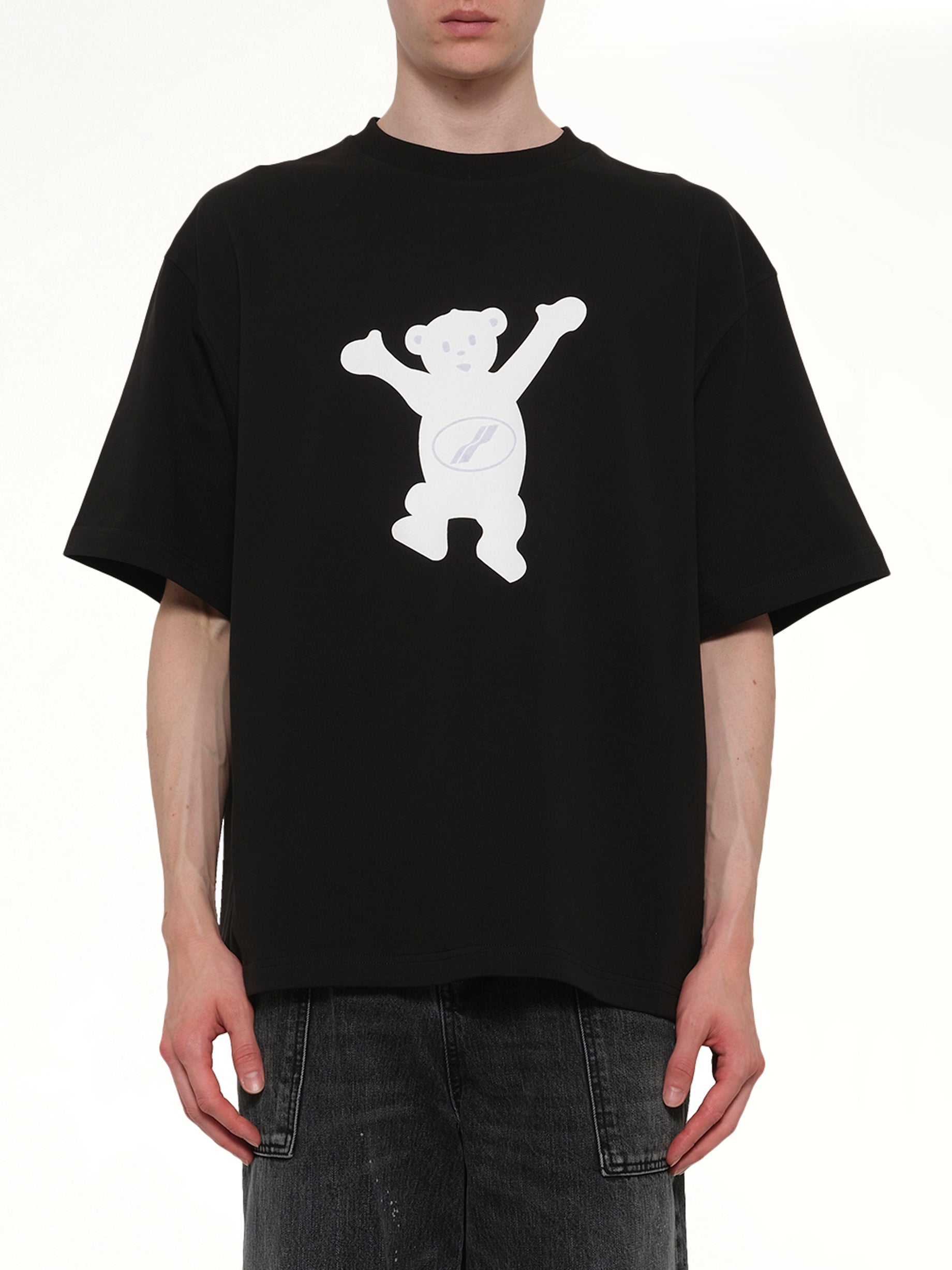 Image of T-Shirts. Product name - Logo Teddy T-Shirt in Black colour by brand - WE11DONE