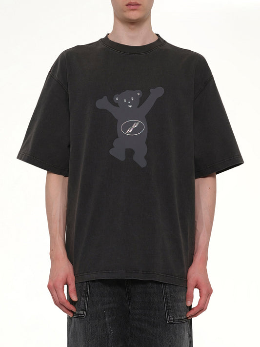 Image of T-Shirts. Product name - Teddy Logo T-Shirt in Charcoal colour by brand - WE11DONE