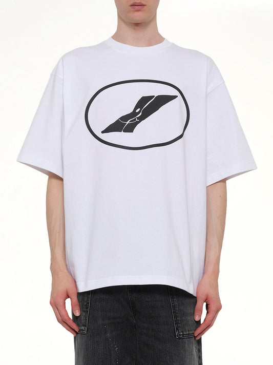 Image of T-Shirts. Product name - We11done Print T-Shirt in White colour by brand - WE11DONE