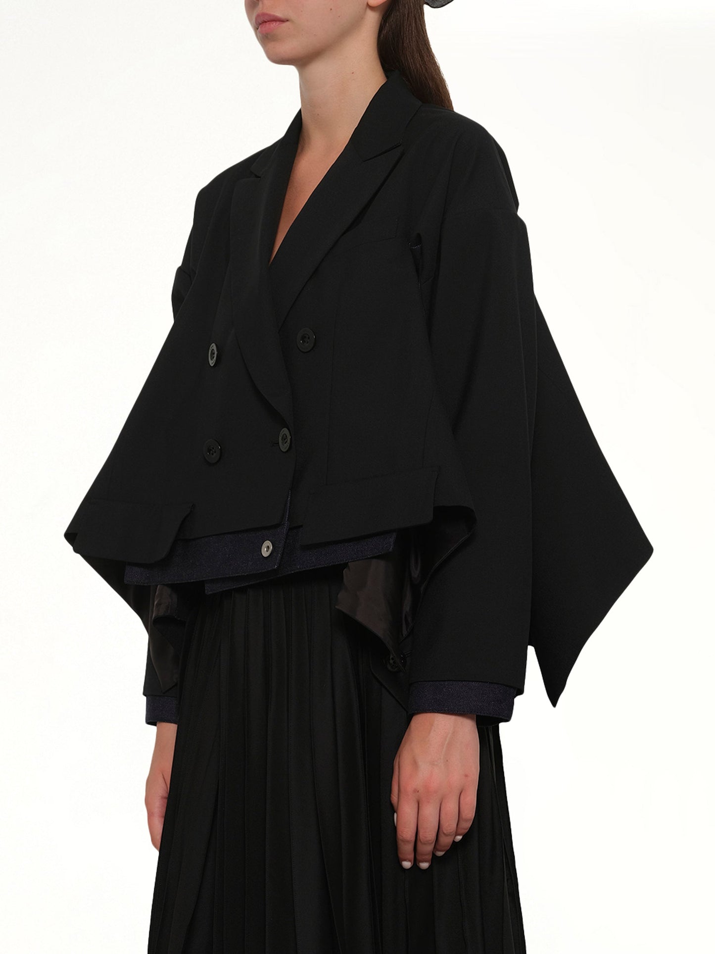 SACAI Suiting x Denim Jacket (Black)