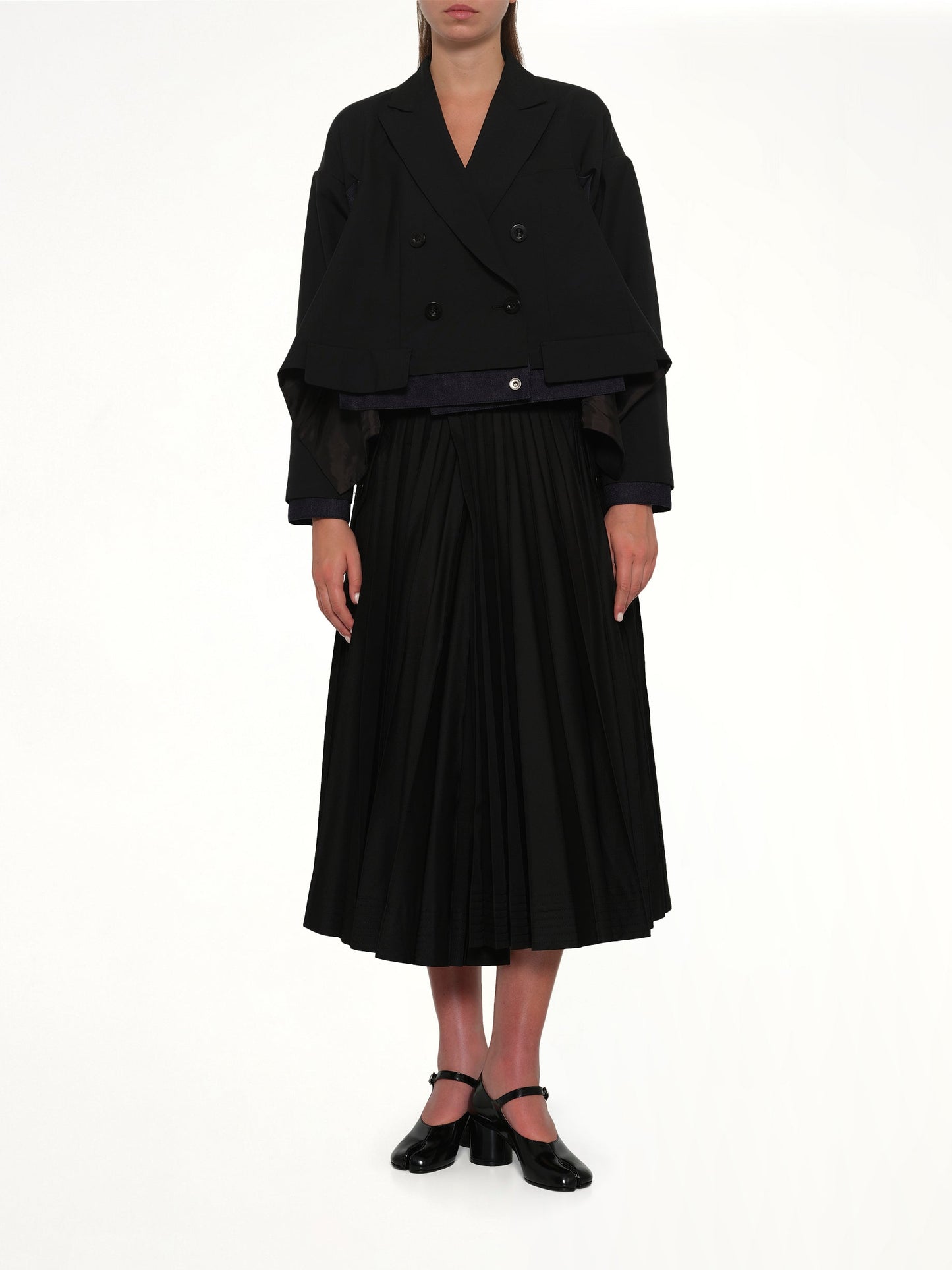 SACAI Suiting x Denim Jacket (Black)