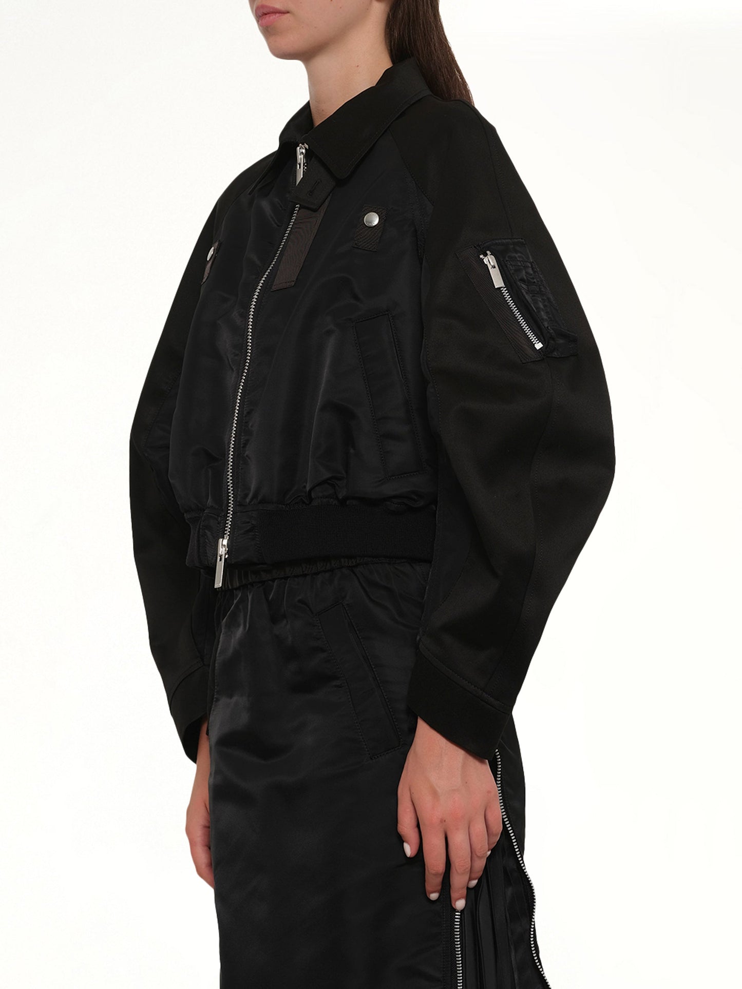 SACAI Cotton Chino x Nylon Twill Blouson (Black)