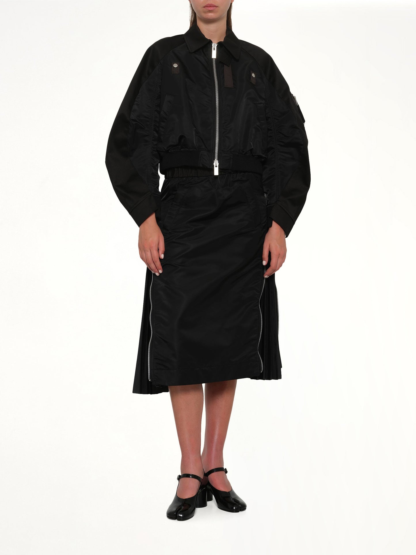 SACAI Cotton Chino x Nylon Twill Blouson (Black)