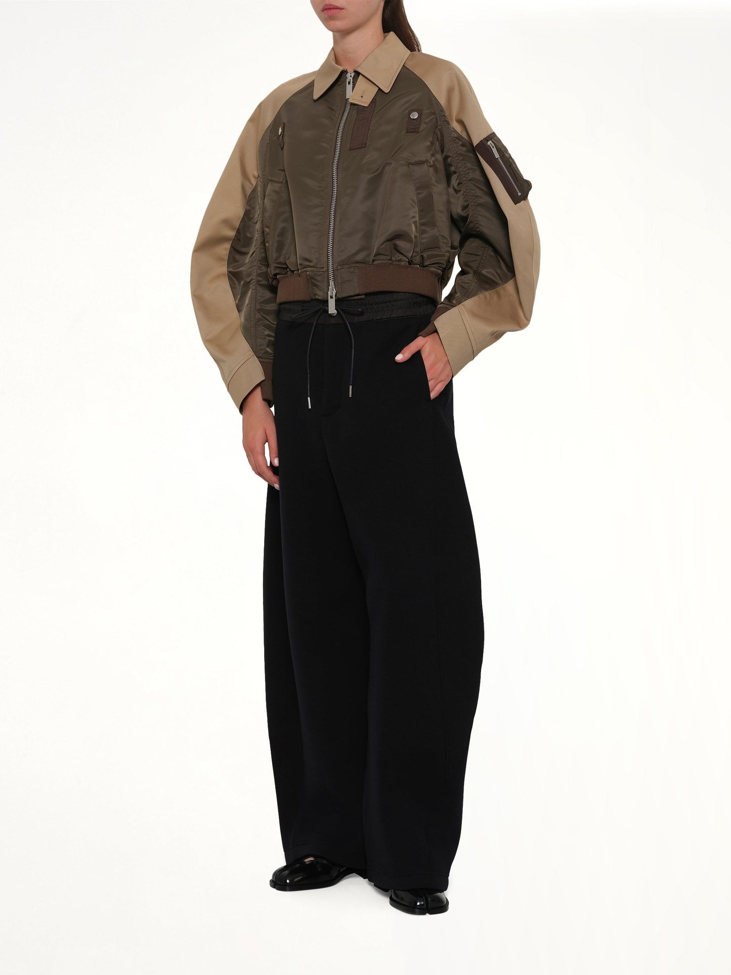 SACAI Cotton Chino x Nylon Twill Blouson (Khaki)