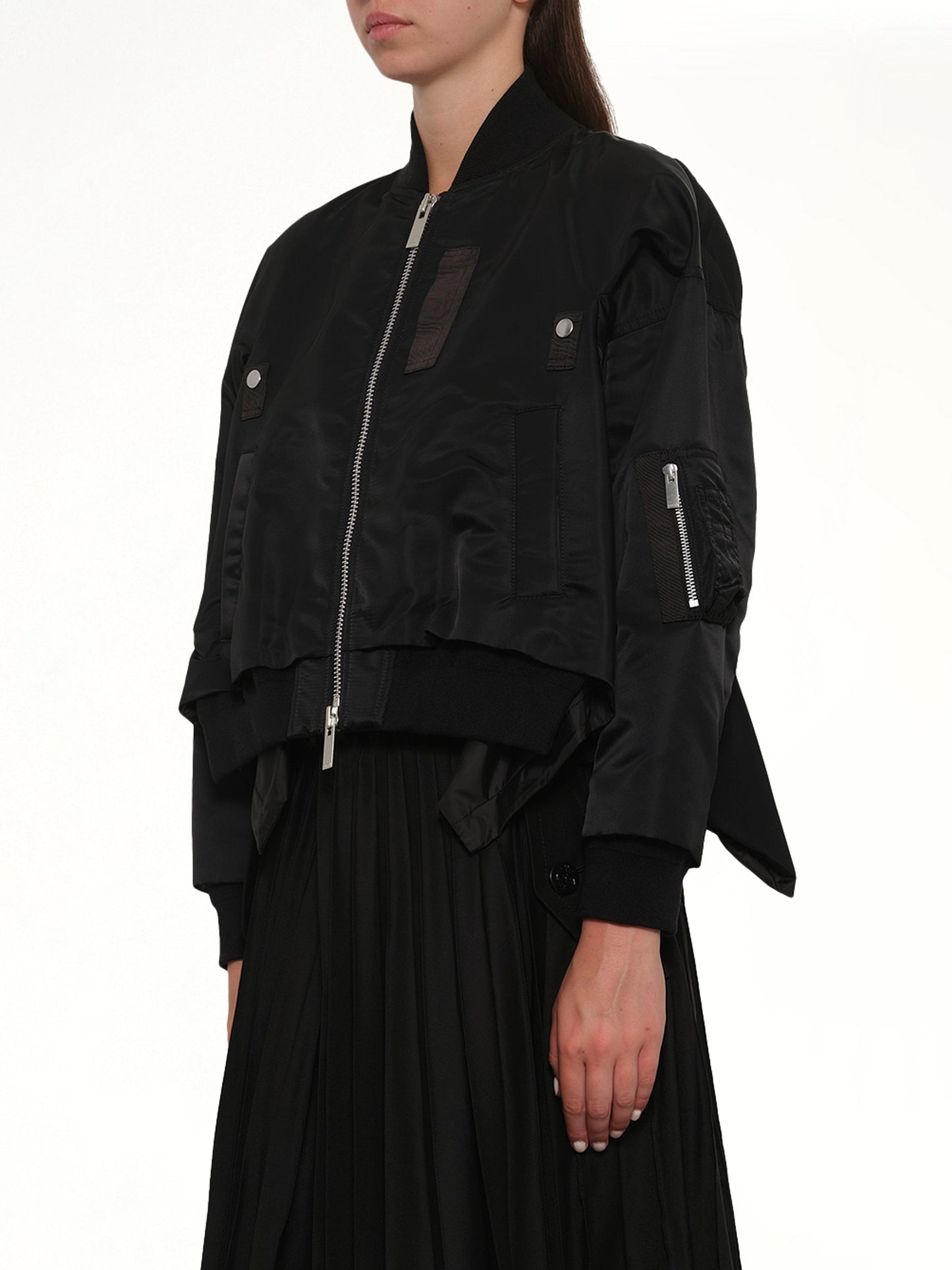 SACAI Nylon Twill Blouson (Black)