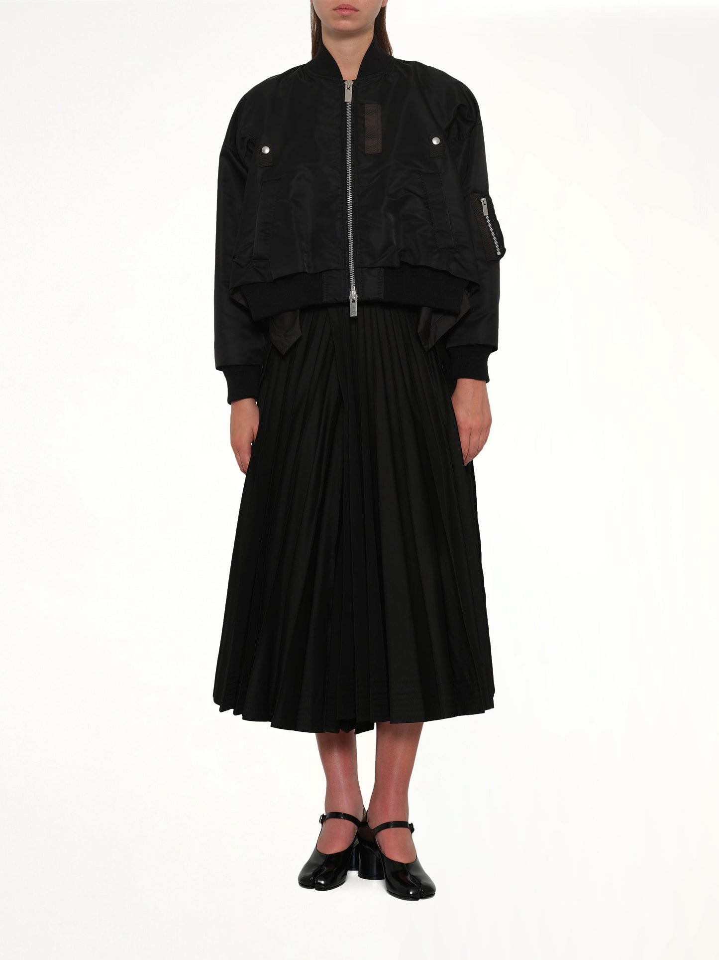 SACAI Nylon Twill Blouson (Black)