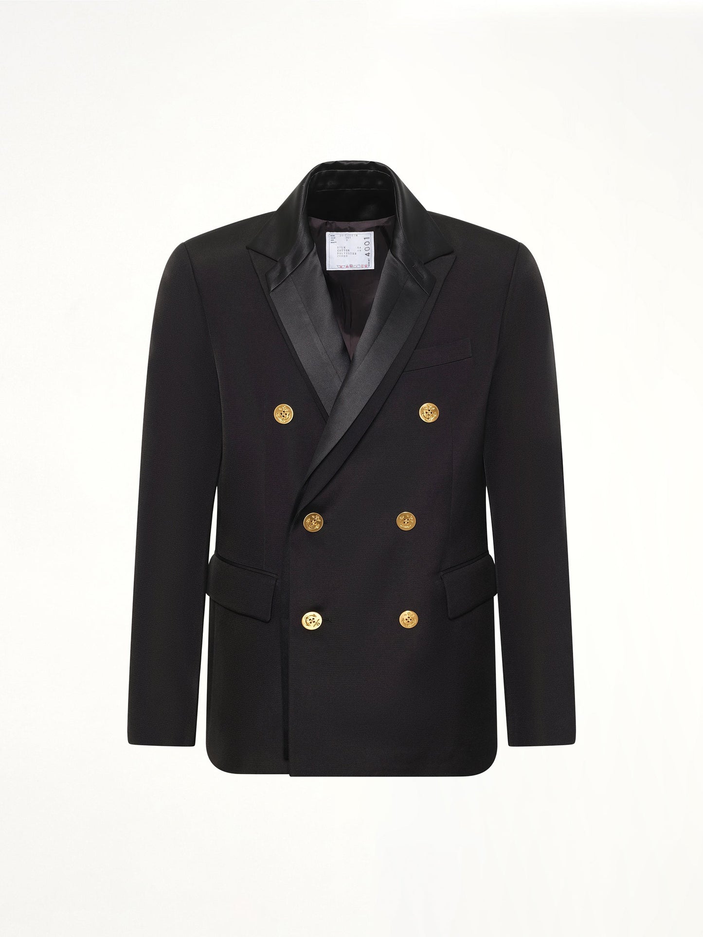 SACAI Double-Faced Silk Cotton Jacket (Black)