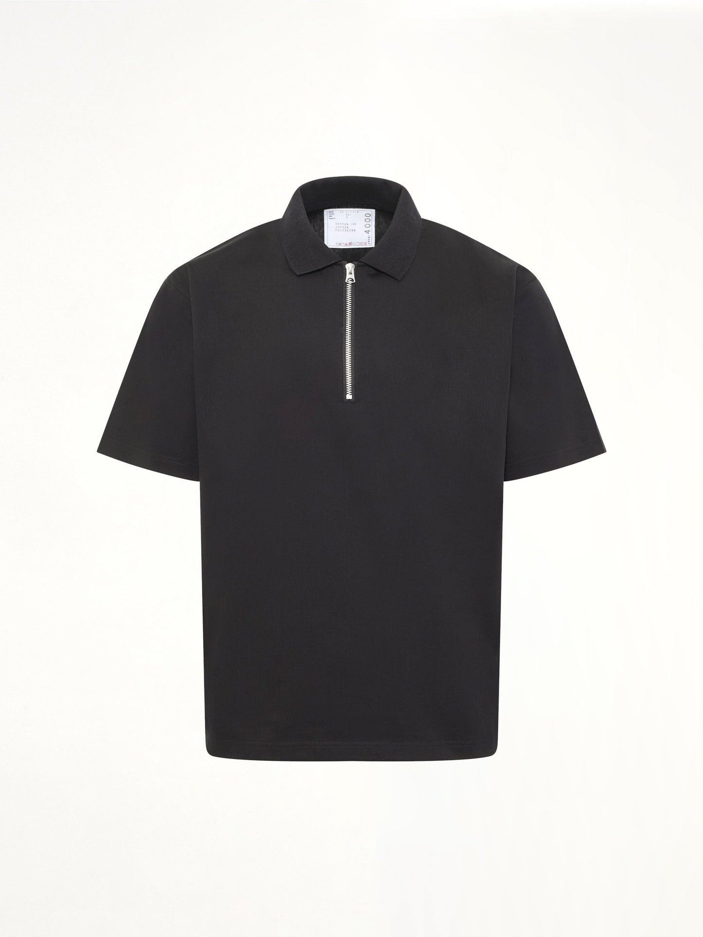 SACAI Cotton Jersey Polo (Black)