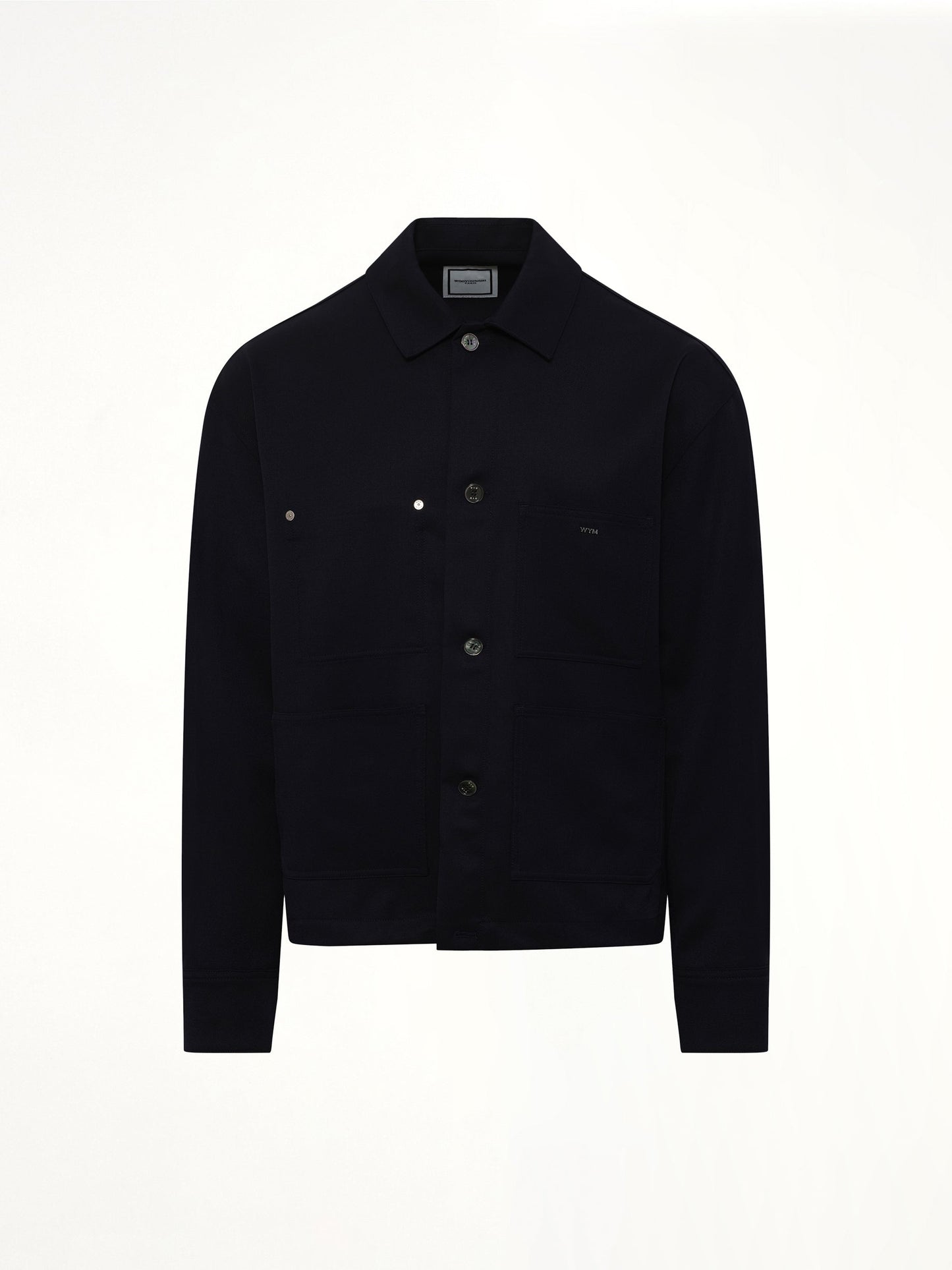 WOOYOUNGMI Wool Button Shirt (Navy)
