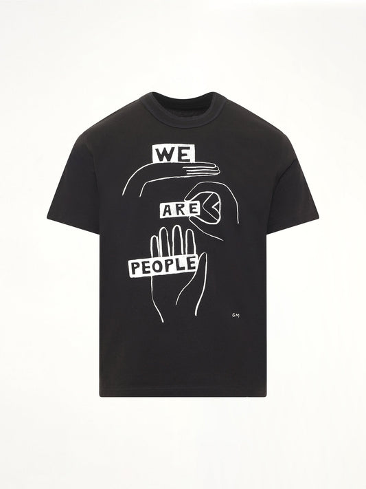 SACAI Geoff "We Are People" T-Shirt (Black)