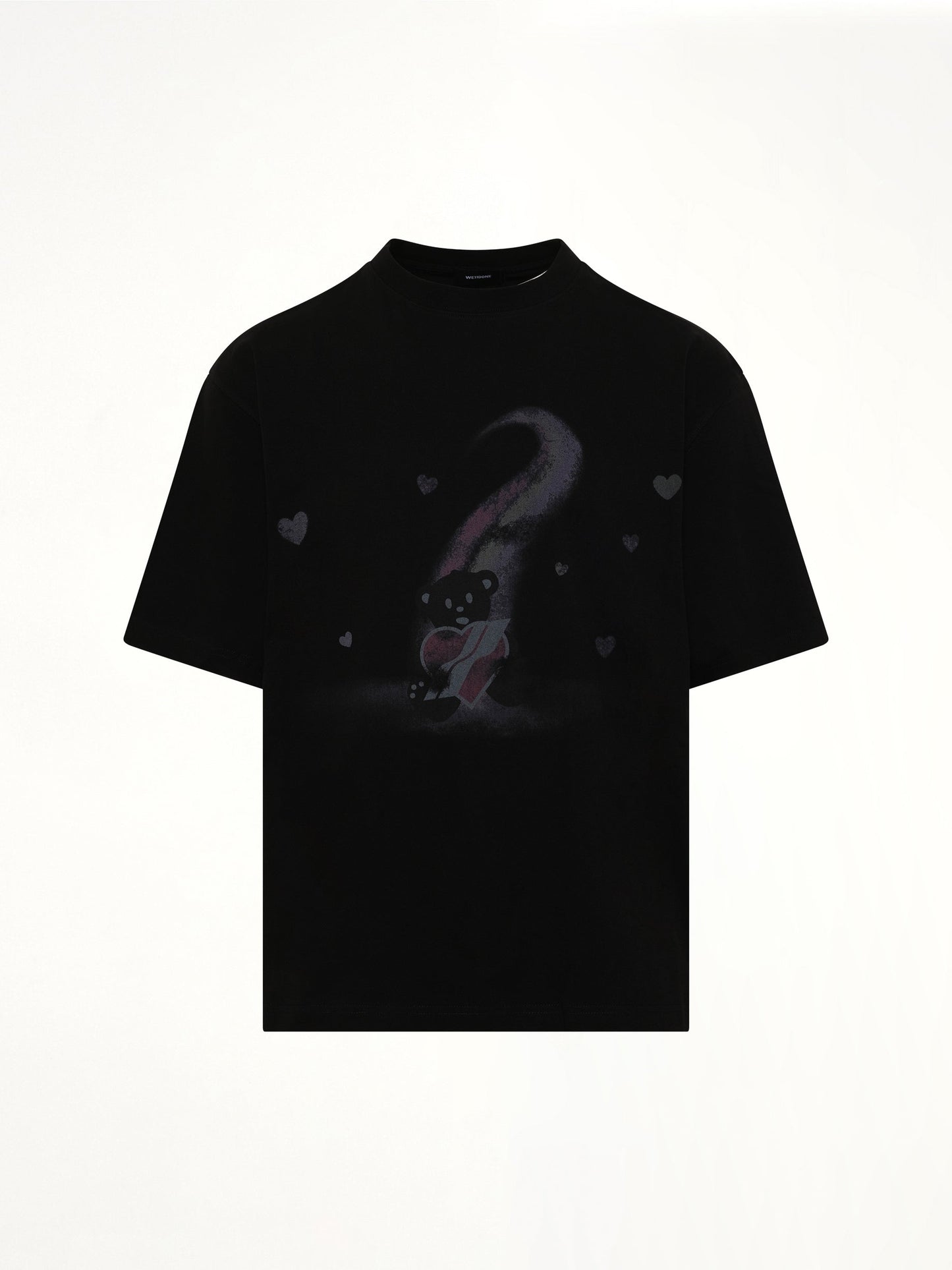 WE11DONE Teddy Bear Print T-Shirt (Black)