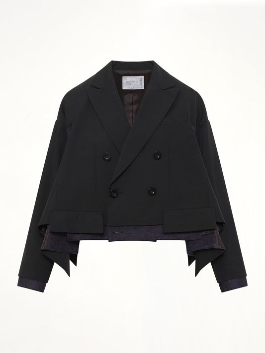 SACAI Suiting x Denim Jacket (Black)