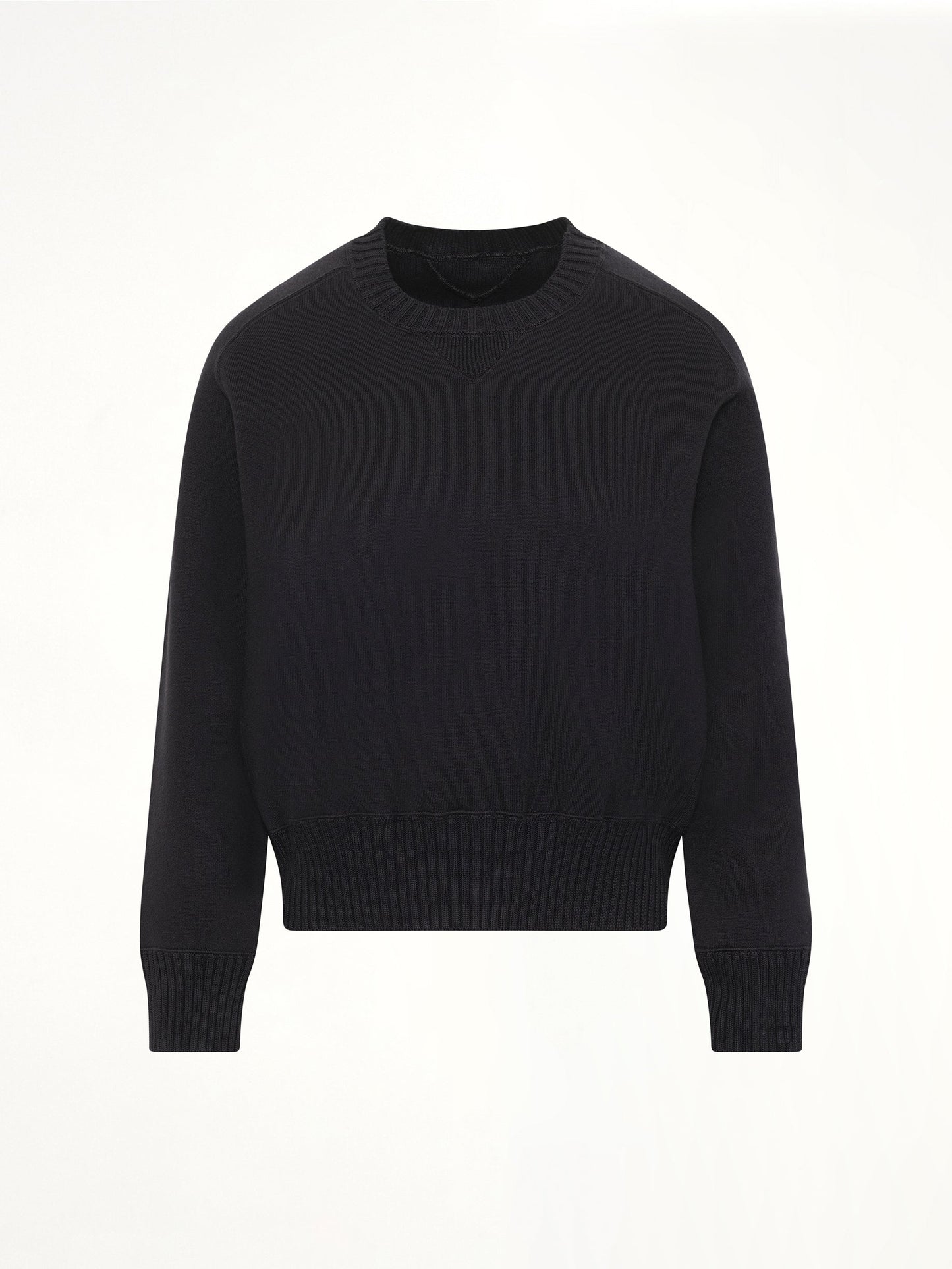 SACAI Cotton Cashmere Knit Pullover (Black)