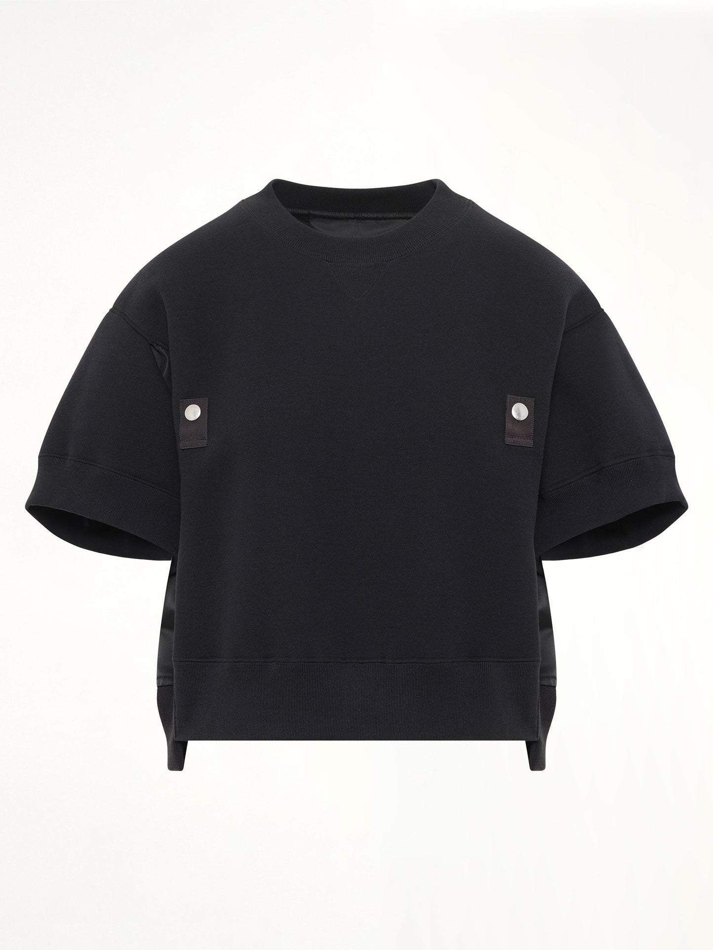 SACAI Sponge Sweat Short Sleeve Pullover (Black)