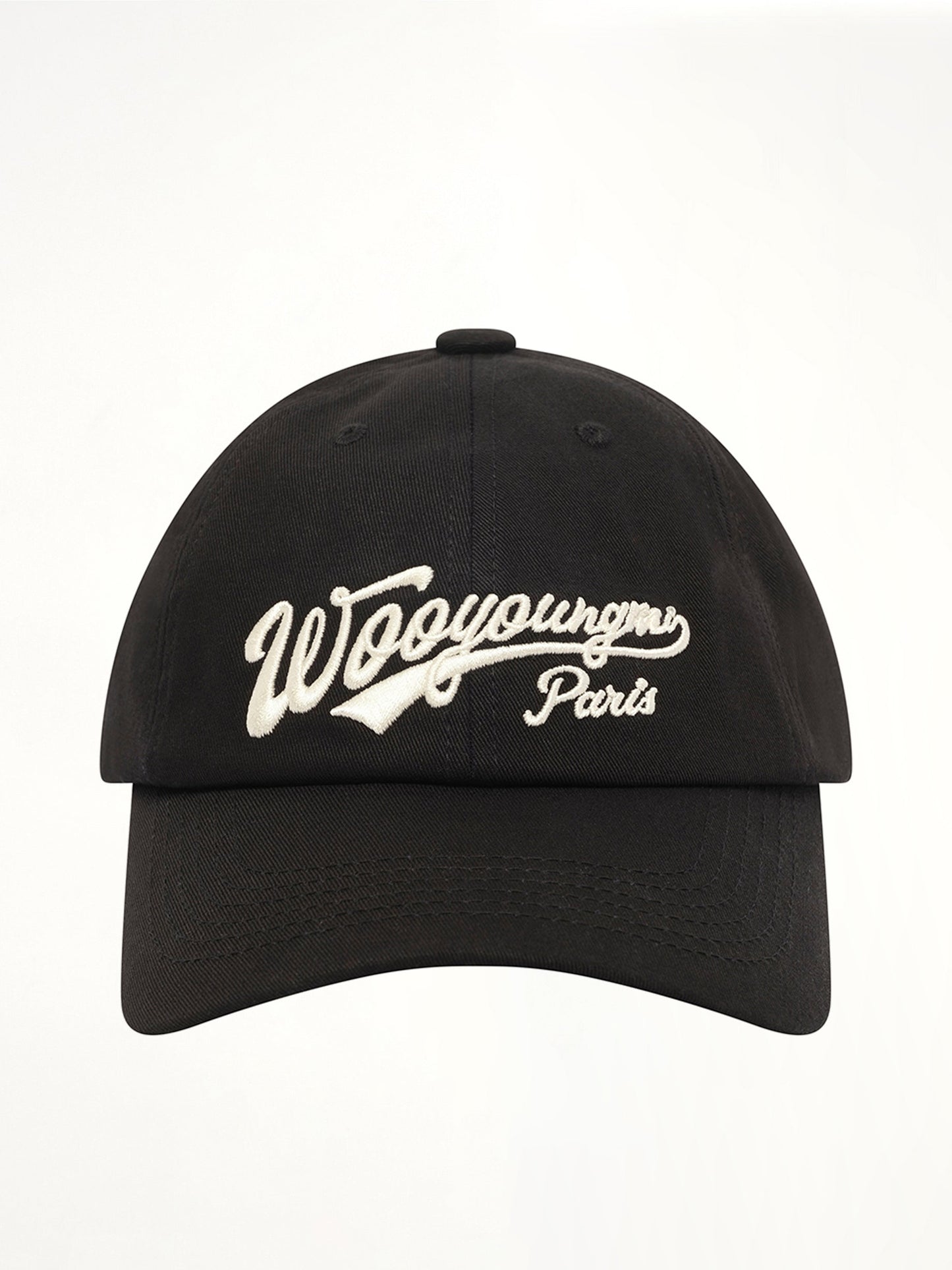 Image of Hats. Product name - Baseball Logo Cap in Black colour by brand - WOOYOUNGMI