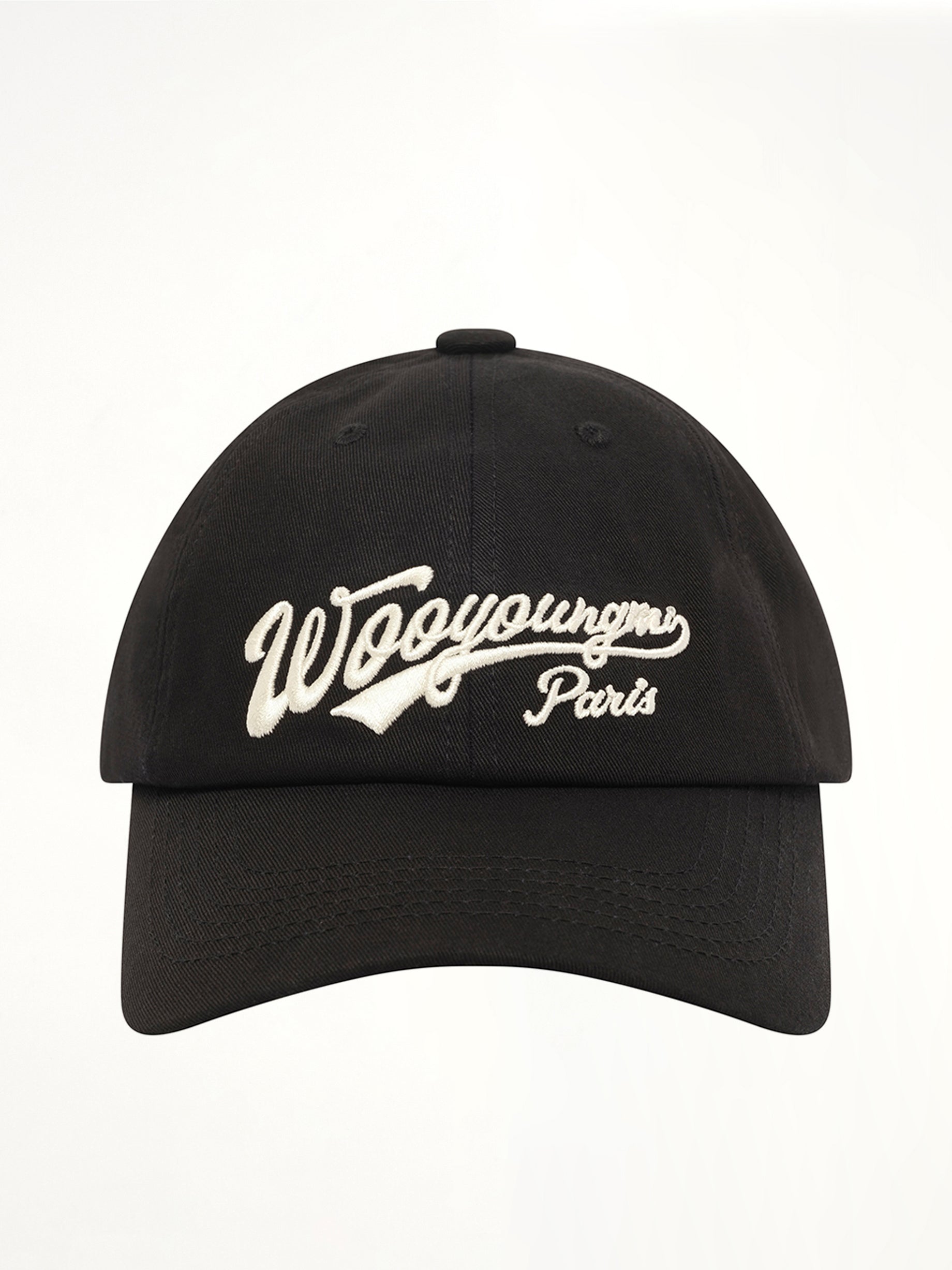 Image of Hats. Product name - Baseball Logo Cap in Black colour by brand - WOOYOUNGMI