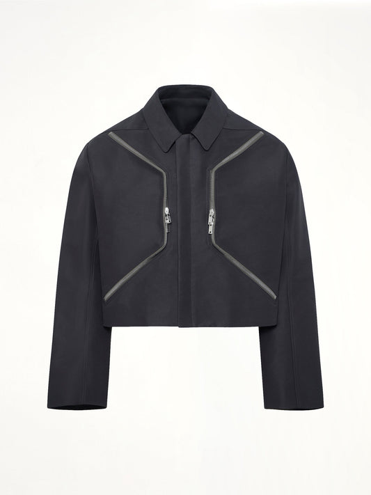 RICK OWENS Woven Heizer Mac Jacket (Black)