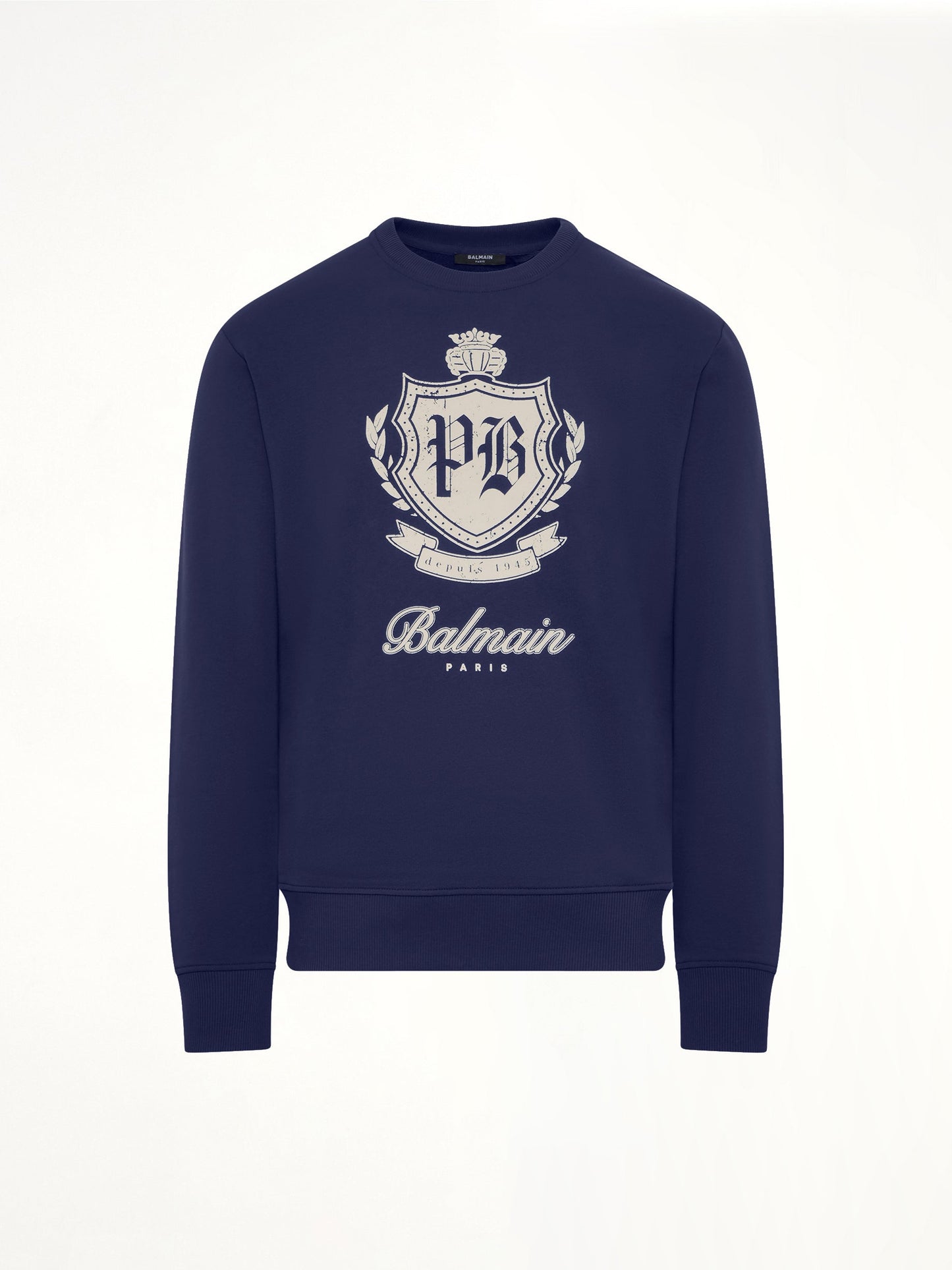 BALMAIN College Emblem Sweatshirt (Blue)