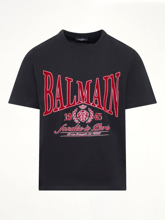 Balmain College Flock T-Shirt (Black)