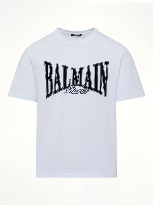 Balmain College Flock T-Shirt (White)