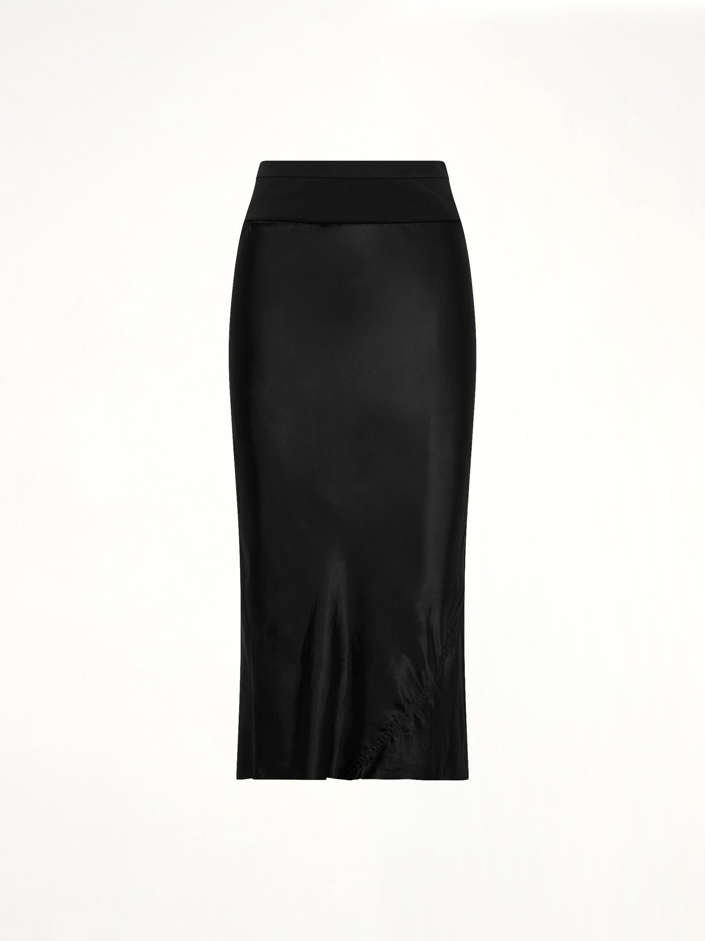 RICK OWENS Knee Bias Skirt (Black)