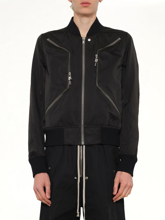 Image of Coats & Jackets. Product name - Heizer Flight Jacket in Black colour by brand - RICK OWENS