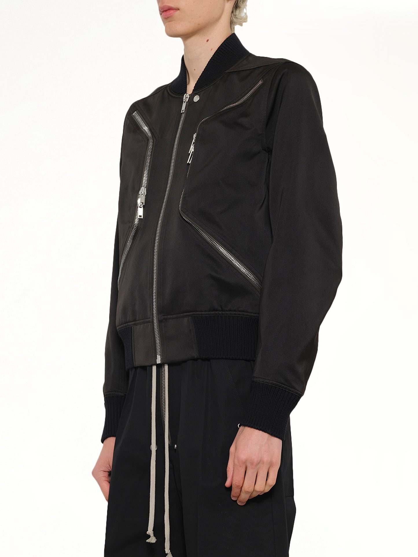 RICK OWENS Heizer Flight Jacket (Black)
