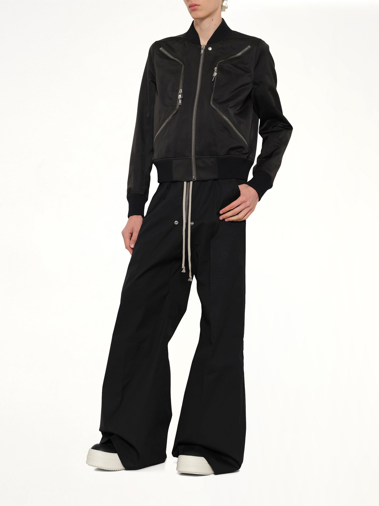 RICK OWENS Heizer Flight Jacket (Black)