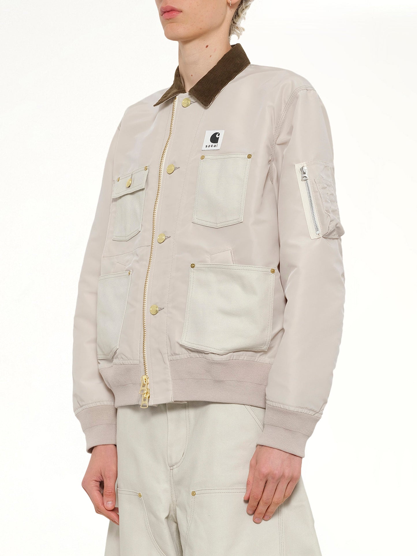 SACAI Carhartt WIP Nylon Twill x Duck Blouson (Ivory)
