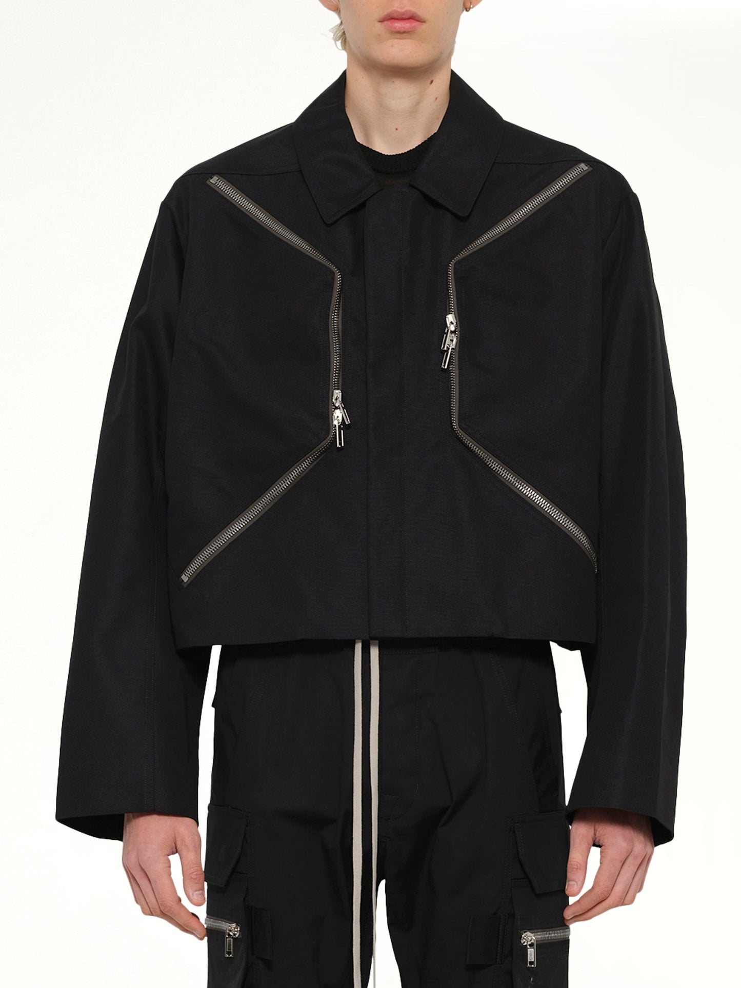 Image of Coats & Jackets. Product name - Heizer Mac Jacket in Black colour by brand - RICK OWENS