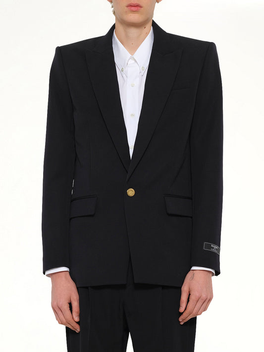 Image of Coats & Jackets. Product name - 1 BTN GDP Jacket in Black colour by brand - BALMAIN
