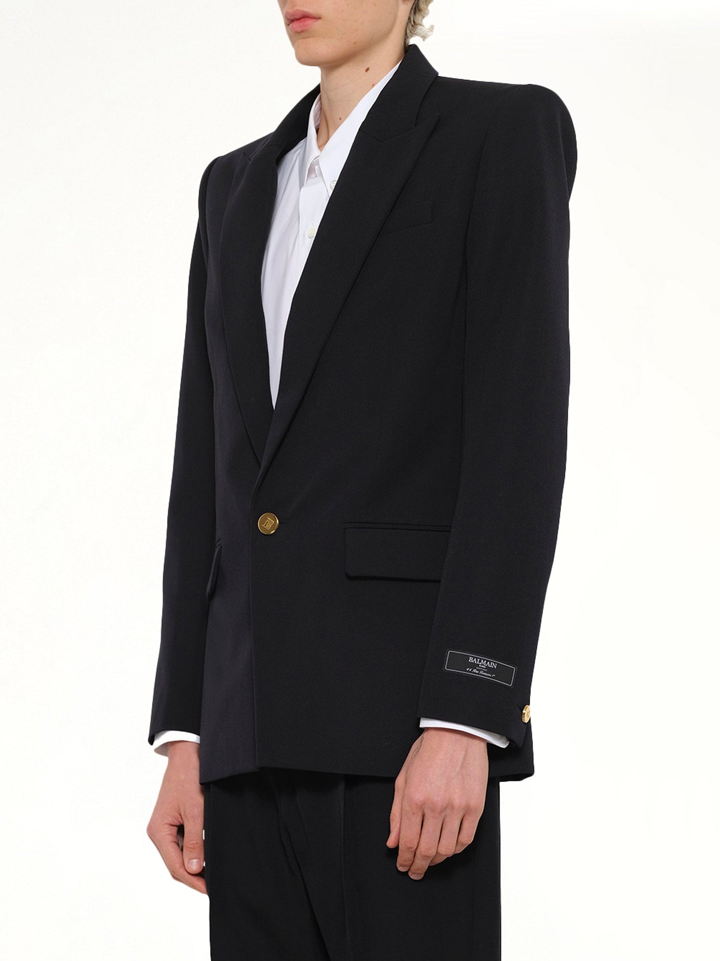 BALMAIN 1 BTN GDP Jacket (Black)