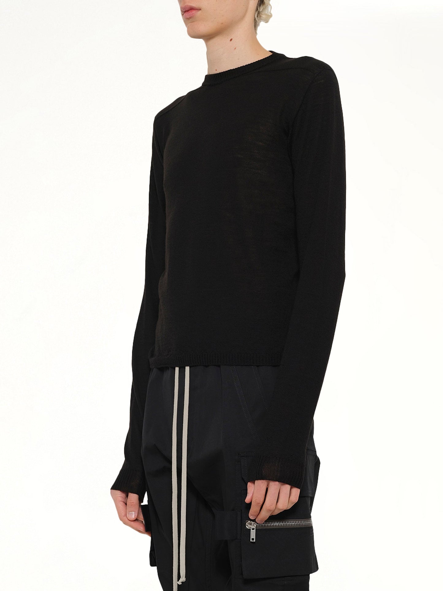 RICK OWENS Cropped Biker (Black)