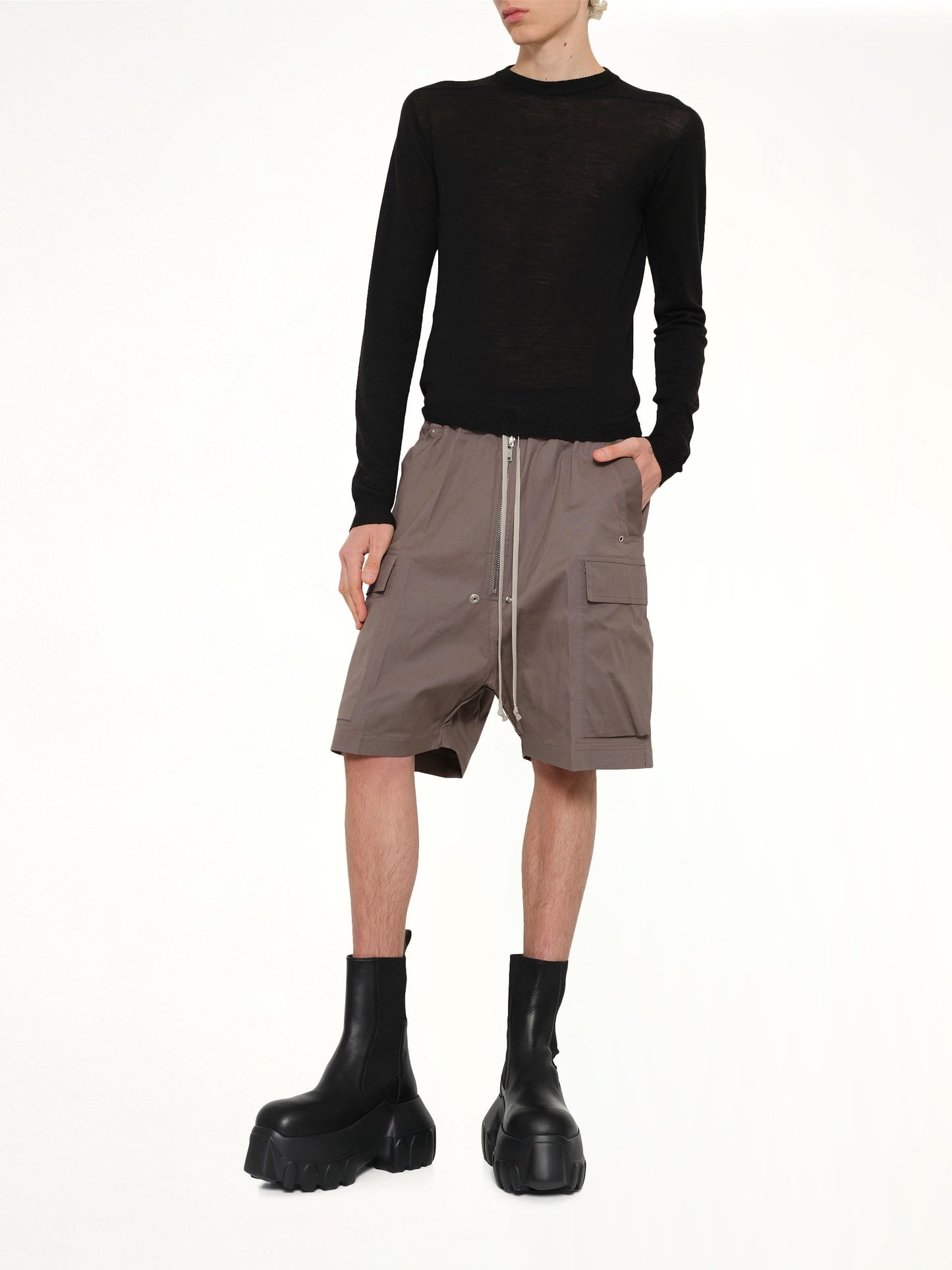 RICK OWENS Cargobela Shorts (Brown)
