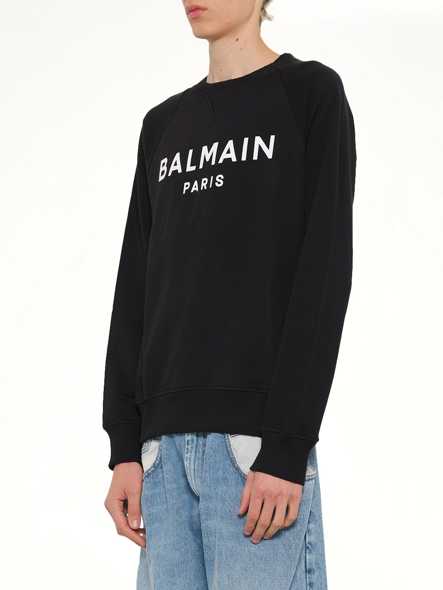 Balmain Print Sweatshirt (Black)