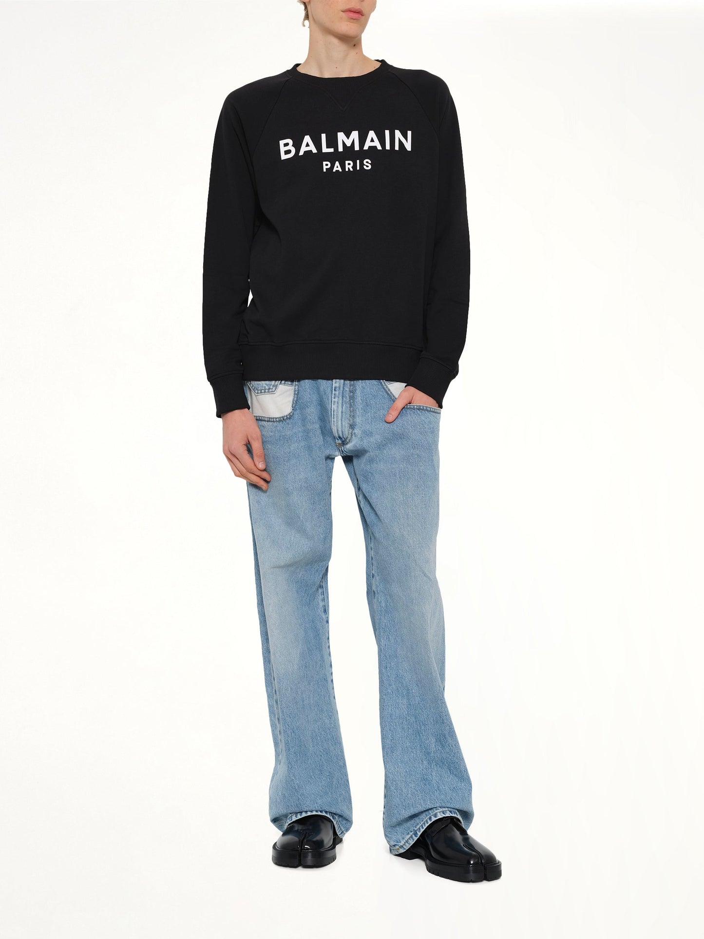 Balmain Print Sweatshirt (Black)