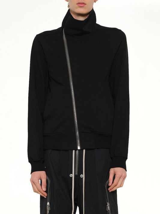 Image of a model wearing Outerwear. Product name - Bauhaus Jogger in Black colour by brand - RICK OWENS